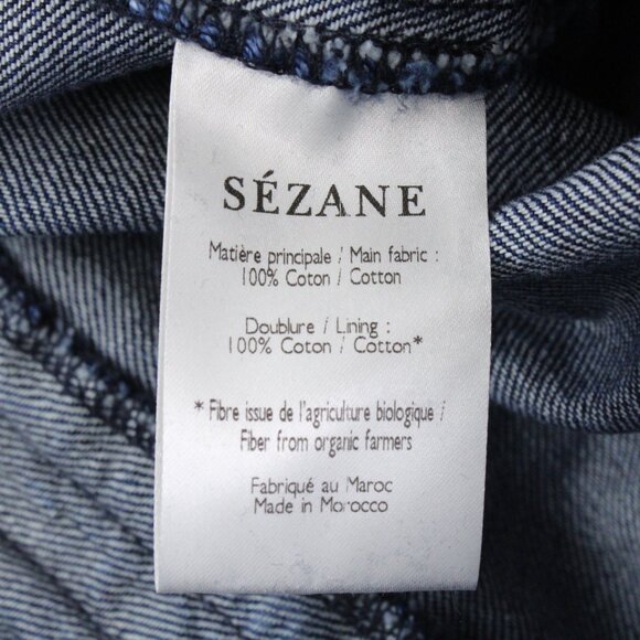 NWT Sezane High Waisted Francky Pants with Belt Fastening in Blue US Size 6 - Picture 12 of 13
